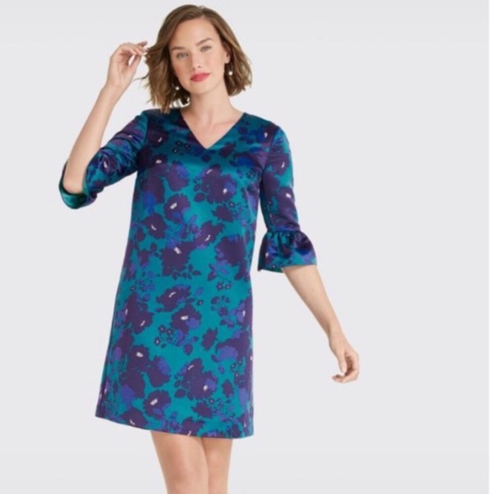 🆕 Draper James Satin Floral Dress size 2